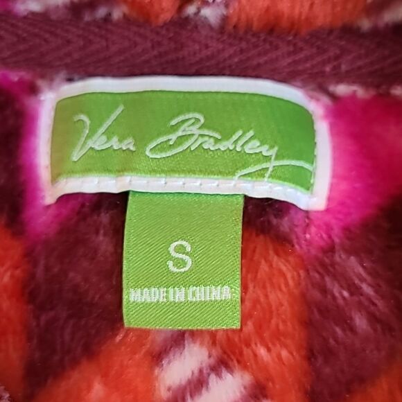 Vera Bradley Size S Hooded Fleece Bohemian Pullover Easy Care! - Picture 7 of 8